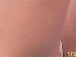 first-timer Beach nudist hidden cam - Close Up trimmed beaver